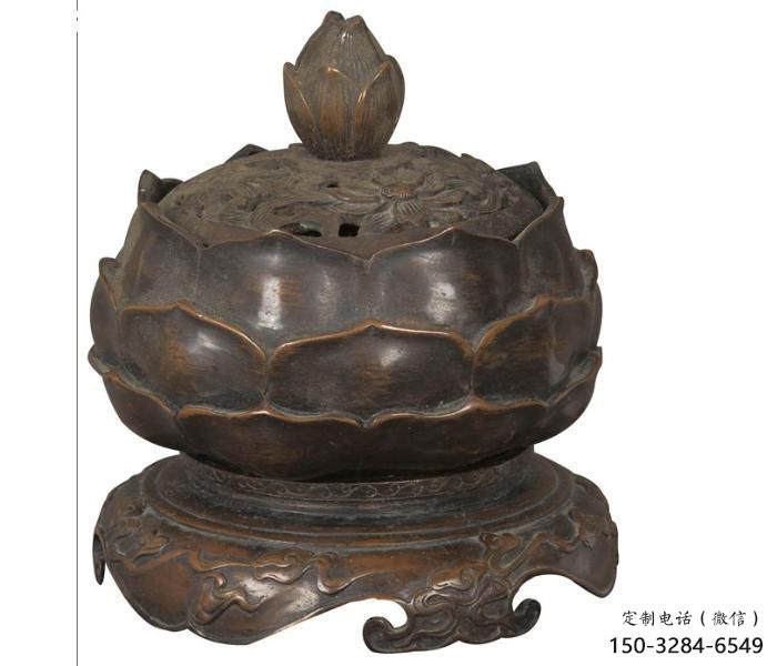 带盖博山炉铜雕制作 带盖博山炉铜雕制作