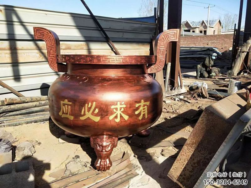 寺庙三足炉雕塑 寺庙三足炉雕塑