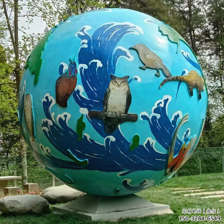 地球雕塑点击，中式工艺，不锈钢地球雕塑生产商