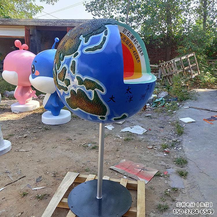 地球雕塑展品，街头雕塑，不锈钢地球雕塑供需