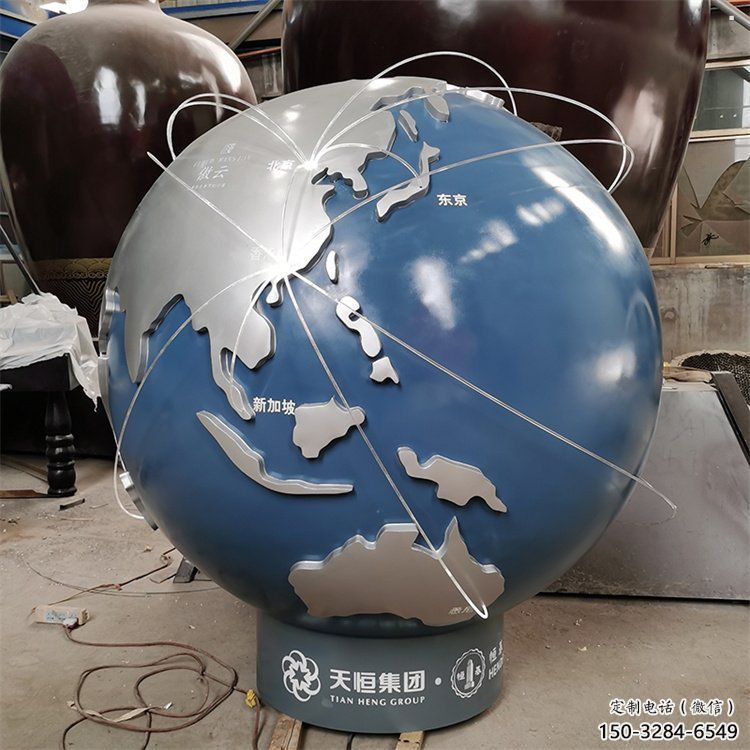 地球雕塑指用，白钢构件，不锈钢地球雕塑厂家提供