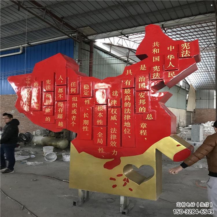 地图雕塑制作，陆地摆件，不锈钢地图雕塑制造厂家