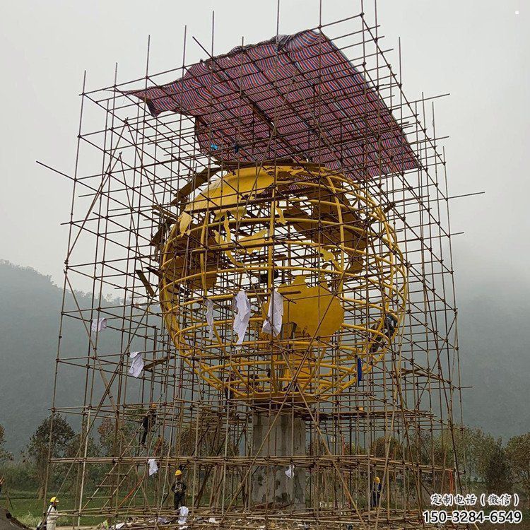 地球仪雕塑通用，陆地摆件，烤漆地球仪雕塑点击