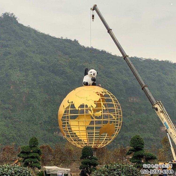 地球仪雕塑优选，室外雕塑，景观烤漆地球仪雕塑制作