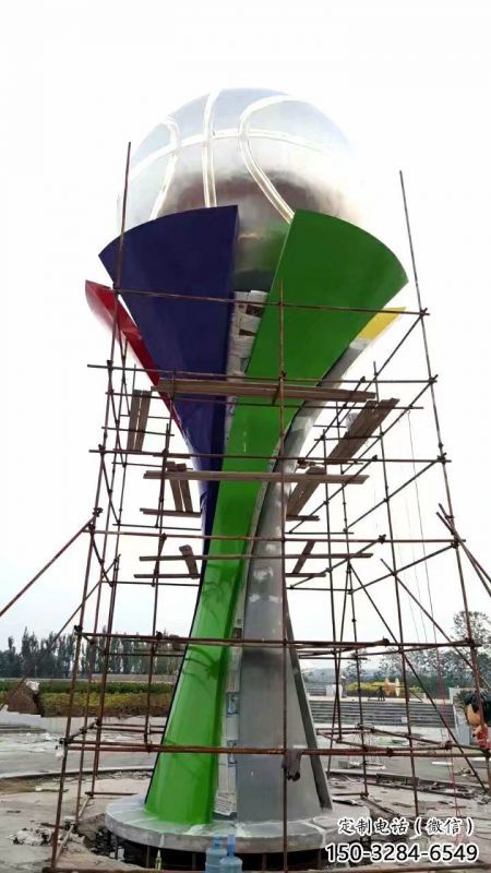地球仪雕塑定价，景观概念，校园手托地球仪雕塑预定
