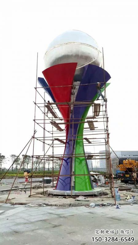 地球仪雕塑选定，园林装饰，大型手托地球仪雕塑公司