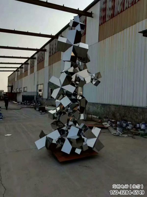 庭院景观石雕塑，镀金欧式雕塑，网格形式
