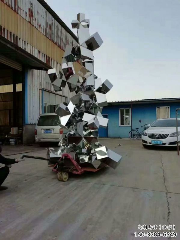 校园景观石雕塑，拉丝景观雕塑，抽象主题