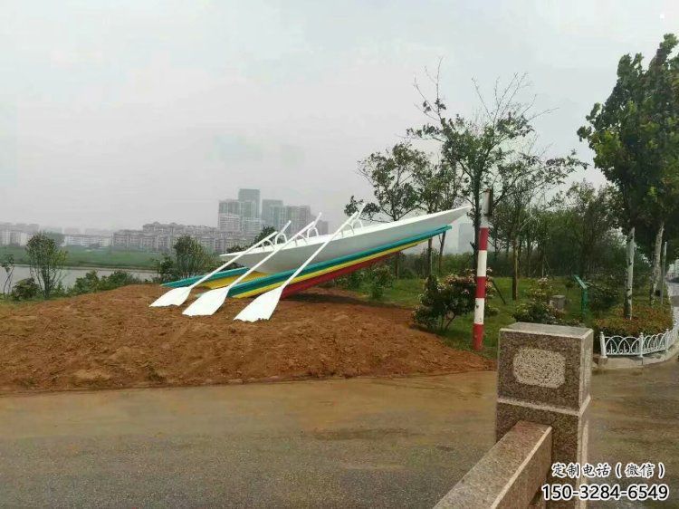 龙舟雕塑工厂，广场雕塑，景观不锈钢龙舟雕塑点击