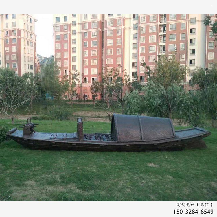 铜船雕塑生产商，城市雕塑，小船铜雕塑厂家常用