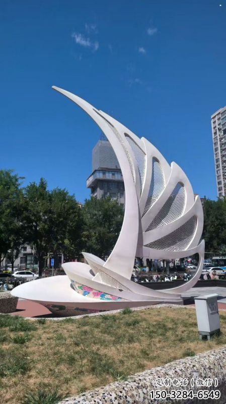 扬帆远航雕塑精选，市标雕塑，不锈钢扬帆远航雕塑观赏型