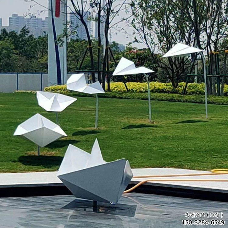 纸船雕塑标准，街头艺术，广场折纸船雕塑通用