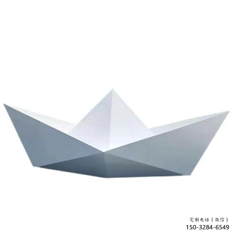 纸船雕塑优选，街头艺术，公园景观折纸船雕塑精选