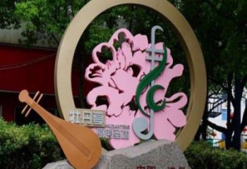 宣传主题雕塑生产制作，艺术形象标识，地标美陈雕塑