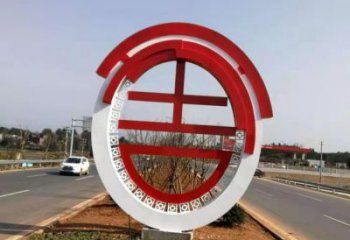 宣传主题雕塑制作厂家，艺术形象标识，地标美陈雕塑