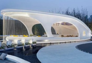 现代艺术原理廊架，不锈钢材质廊架雕塑制作