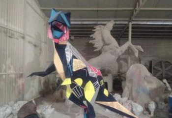 不锈钢恐龙雕塑定价，街头雕塑，烤漆恐龙雕塑厂家