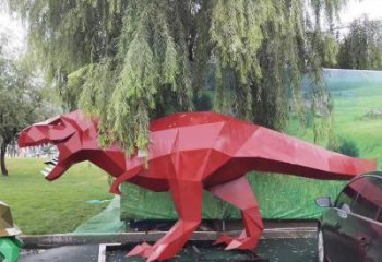 抽象恐龙雕塑展品，小区雕塑，烤漆恐龙雕塑制作