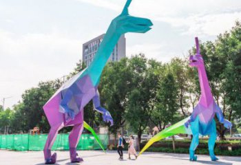 现代恐龙雕塑定制，中式工艺，景观烤漆恐龙雕塑造型
