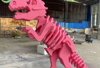 抽象恐龙雕塑提供，多彩艺术，中式恐龙骨架雕塑通用