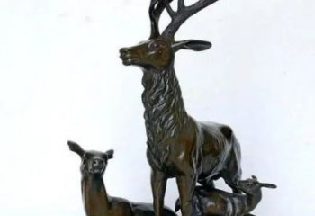 铜梅花鹿雕塑供需，多彩艺术，梅花鹿铜雕塑制造商
