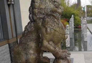 狮子镂空雕塑优选，城市装饰，景观不锈钢狮子雕塑供给