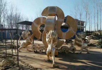 黄铜狮子雕塑承接，景观雕塑，走狮雕塑供应