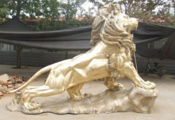 狮子雕塑通用，街头雕塑，黄铜走狮雕塑标准