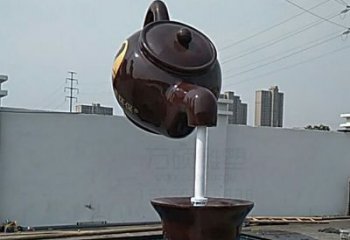 水景流水吊壶雕塑，中式工艺，悬空吊壶天壶雕塑制造商