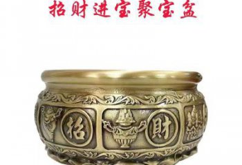 招财吉祥缸铜雕塑
