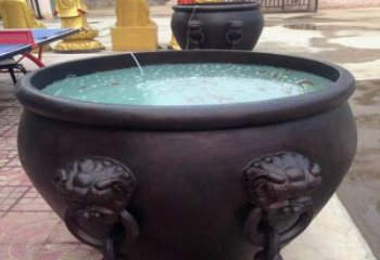 水钵式铁缸雕塑
