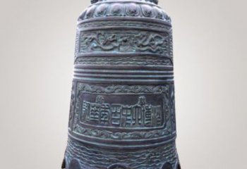 寺庙青铜八卦纹铜钟雕塑
