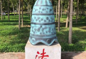 法治宣传景观铜钟雕塑