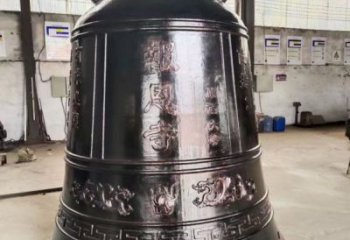感恩寺铜钟雕塑-喇叭形结构