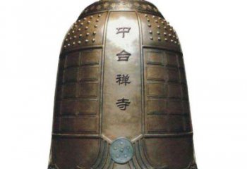 禅寺铜钟雕塑