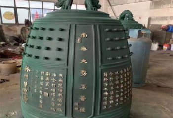 青铜钟雕塑-寺庙钟雕塑-平直形铜钟口径