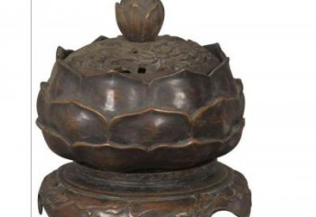 带盖博山炉铜雕制作