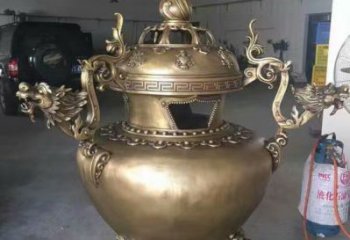 雕龙博山炉铜雕塑