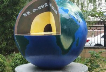 地球雕塑标准，圆雕系列，景观不锈钢地球雕塑精选