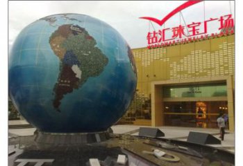 地球雕塑定制，露天雕塑，不锈钢地球雕塑展品