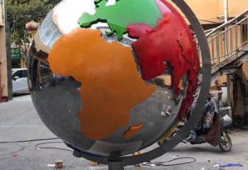 地球雕塑生产，钢管组合，不锈钢地球雕塑生产厂家