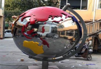 地球雕塑生产，城区小品，不锈钢地球雕塑标准厂家