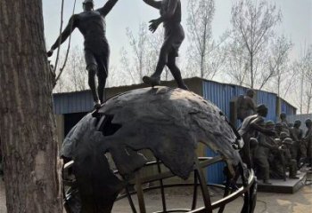 地球仪雕塑精选，景区雕塑，景观地球仪人物雕塑提供