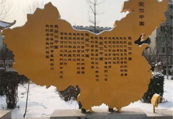 地图雕塑订做，城市装饰，不锈钢地图雕塑厂家