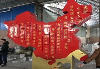 地图雕塑制作，陆地摆件，不锈钢地图雕塑制造厂家
