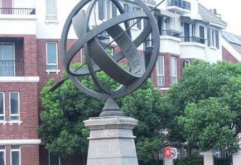 地球仪雕塑预定，小区摆件，现代地球仪雕塑精品