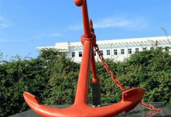 步行街船锚雕塑