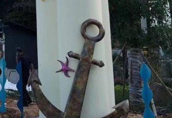 公园船锚雕塑