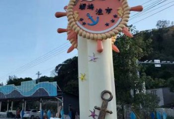 户外船锚雕塑
