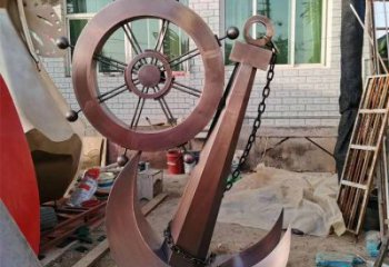 美陈船锚雕塑